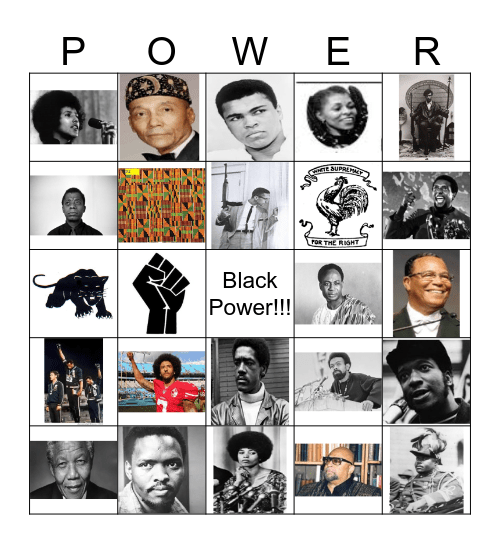 Black POWER Bingo Card