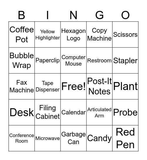 S.M.A.R.T. Day Bingo Card