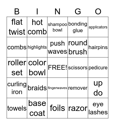 BEAUTY BINGO Card