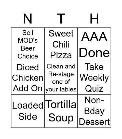 Blackout Bingo=no AAA next time Bingo Card