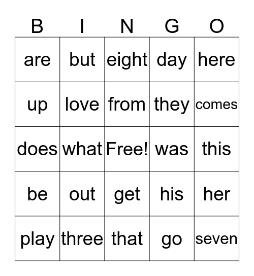 4th Nine Weeks Bingo Card