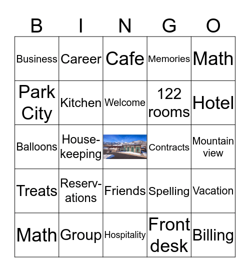 Hotel Bingo Card