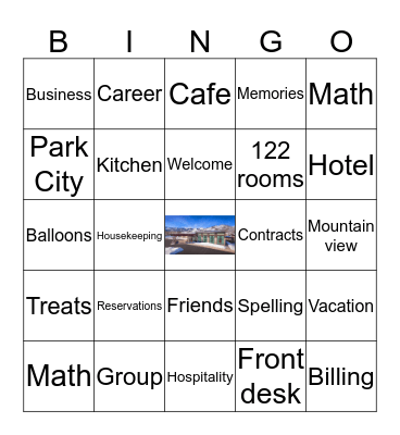 Hotel Bingo Card