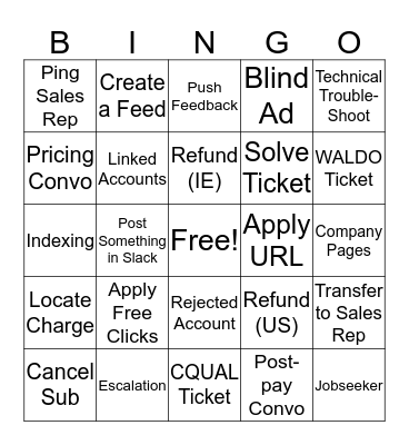 Phone Bingo! Bingo Card