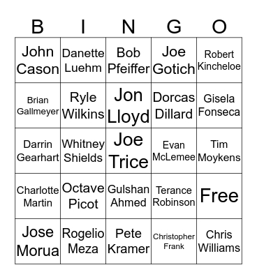 Safety Committee BINGO! Bingo Card