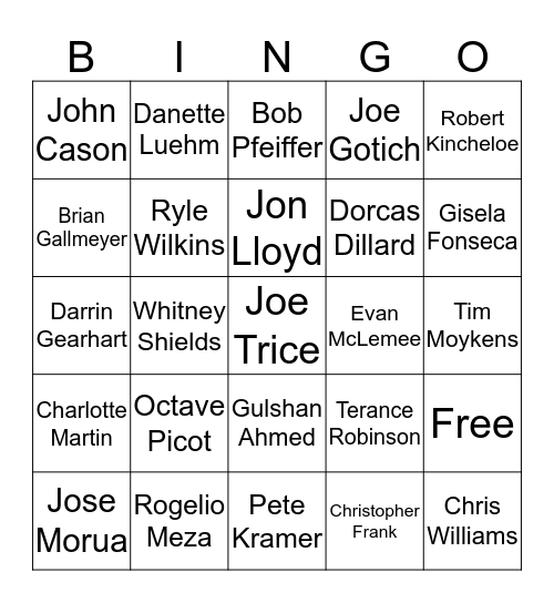 Safety Committee BINGO! Bingo Card