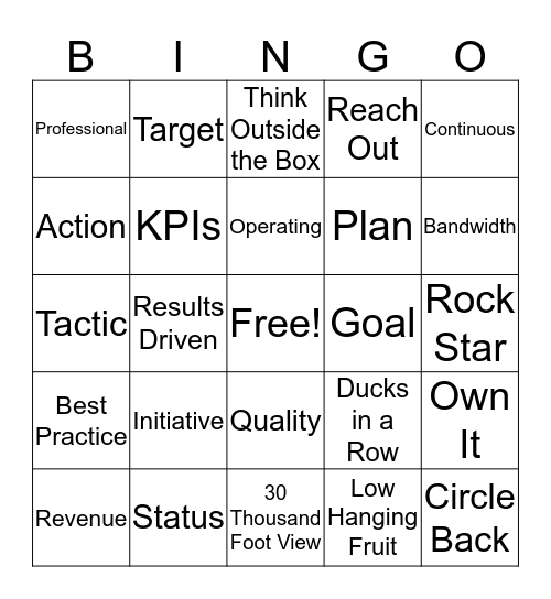 Riverton Leadership Bingo Card