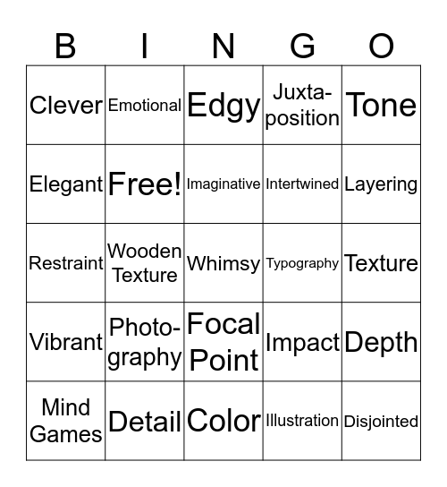 Book Cover Inspiration Bingo Card