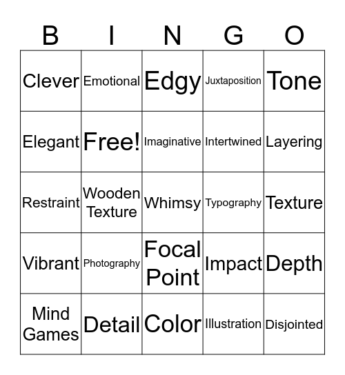 Book Cover Inspiration Bingo Card