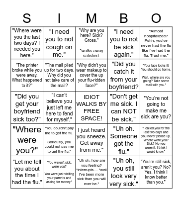 IDIOT BINGO Card