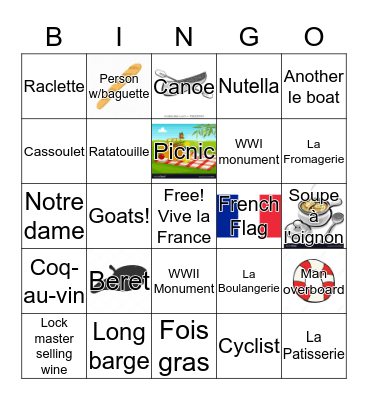 Le Boat Bingo Card