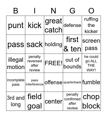 Super Bowl 2014:  Broncos v. Seahawks Bingo Card
