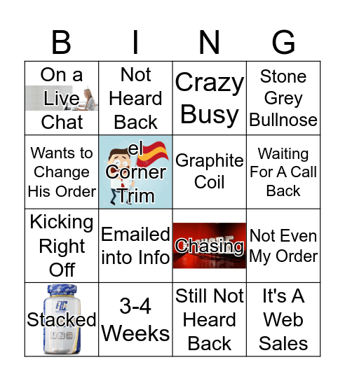 Cladco Bingo Card