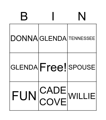 COUPLES BINGO Card