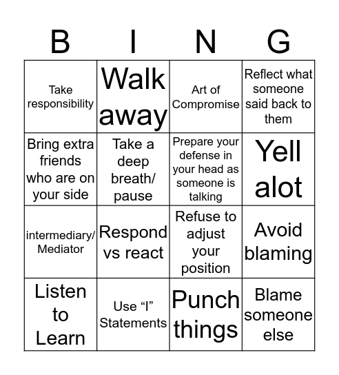 Game of Thrones or Making Friends? Bingo Card