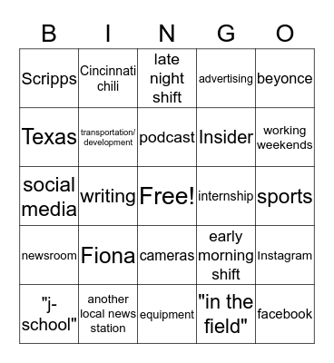 Insider Meet-Up Bingo Card