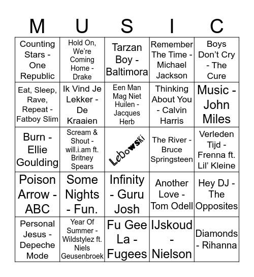 107 Bingo Card