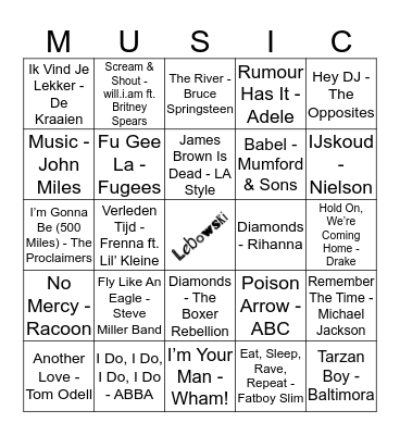 108 Bingo Card