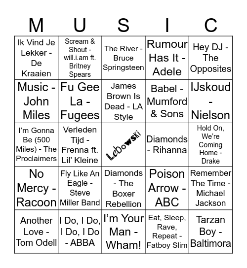 108 Bingo Card