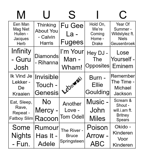 113 Bingo Card