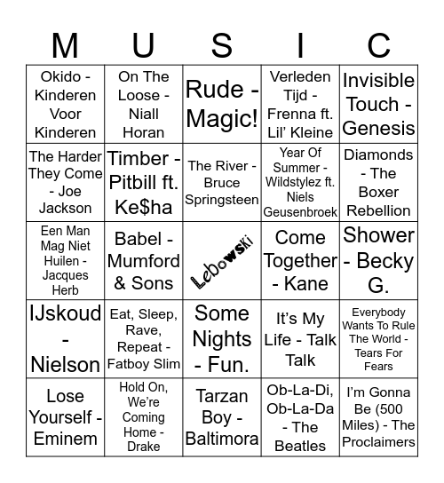 115 Bingo Card