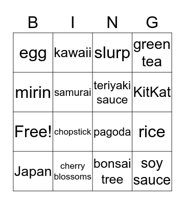 Eden's 8th Birthday Bingo Card