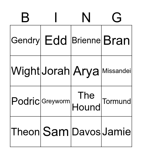 Everyone's Dead Bingo Card