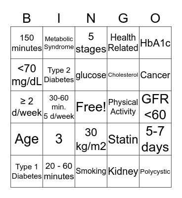 Bingo Card