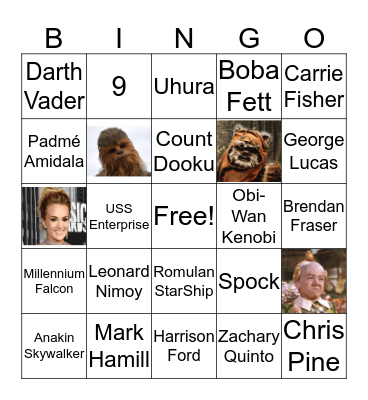 Star Wars Bingo Card