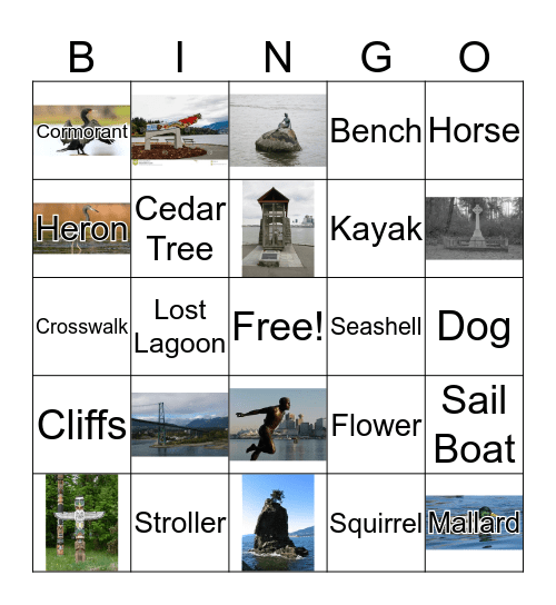 Stanley Park Bingo Card