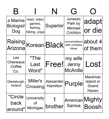 PSC - New Employee BINGO Card