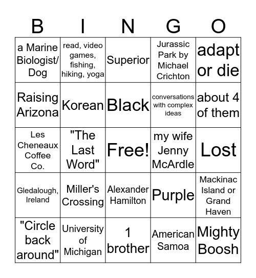 PSC - New Employee BINGO Card
