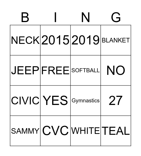 HAPPY BIRTHDAY JORDAN Bingo Card