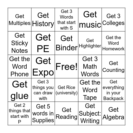 Bingo Card