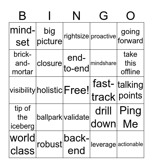 QBR BINGO!!! Bingo Card