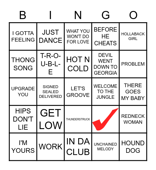 KAMIKAZI KARAOKE 217-21 Bingo Card