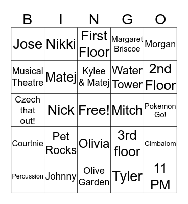 Briscoe Bingo Card