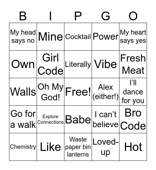 BIP BINGO! Bingo Card