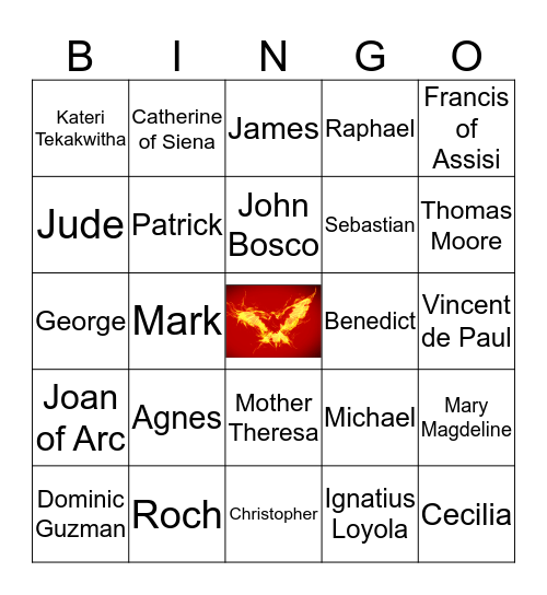 SAINT Bingo Card