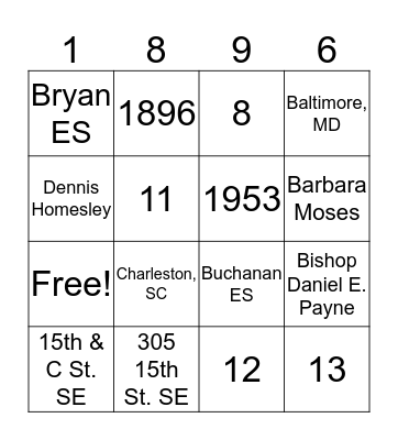 PAYNE ES TRIVIA Bingo Card