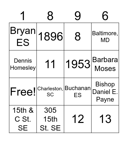 PAYNE ES TRIVIA Bingo Card