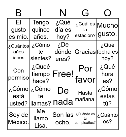 Bingo Card