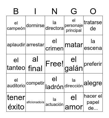 ¿Qué viste?  Bingo Card