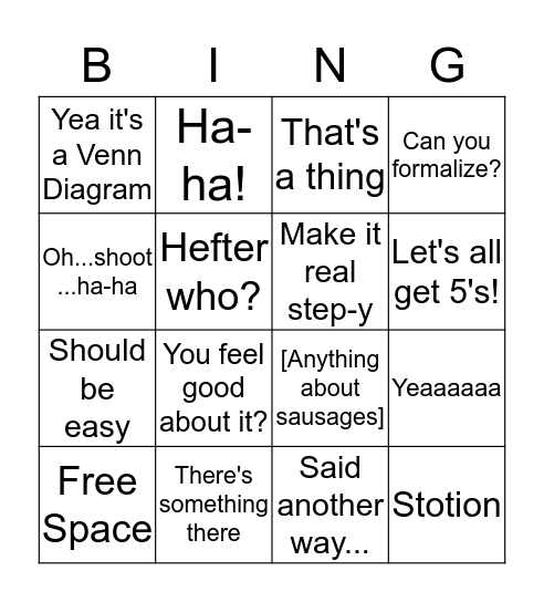 Lingo Bingo Card