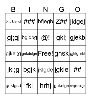 Core Value Bingo Card