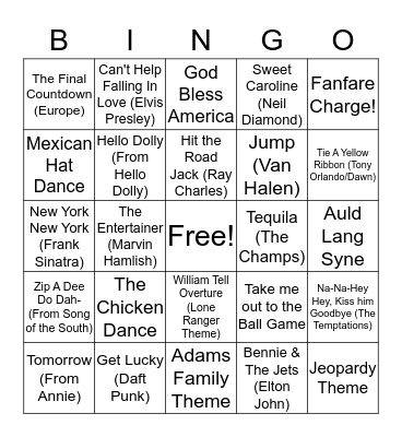 BB42 "At the Ball Park" Organ Fave's! Bingo Card