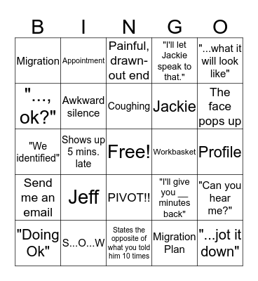 FRINGO!! Bingo Card