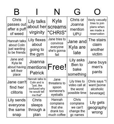 Fromage Friends Summah 2019 Bingo Card