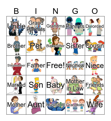 Family Bingo Card