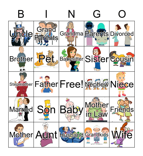 Family Bingo Card
